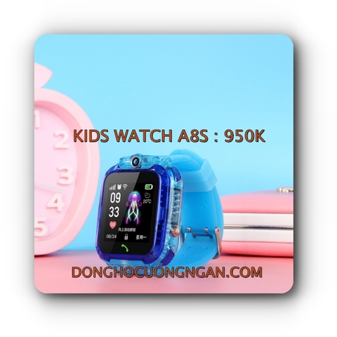 Đồng Hồ KIDS WATCH A8S HỒNG CÓ TIẾNG VIỆT (CHỐNG NƯỚC,CAMERA)