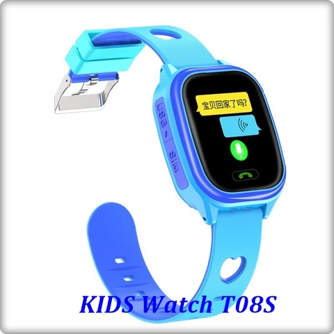 Đồng Hồ Kids Watch T08S Chống nước Có tiếng Việt Tặng Sim 4G