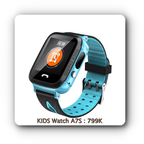 Đồng Hồ Định Vị Chống Nước Kids Watch A7S có Tiếng Việt Wifi  Đèn Pin,Camera (Tặng Sim 4G) Màu Xanh