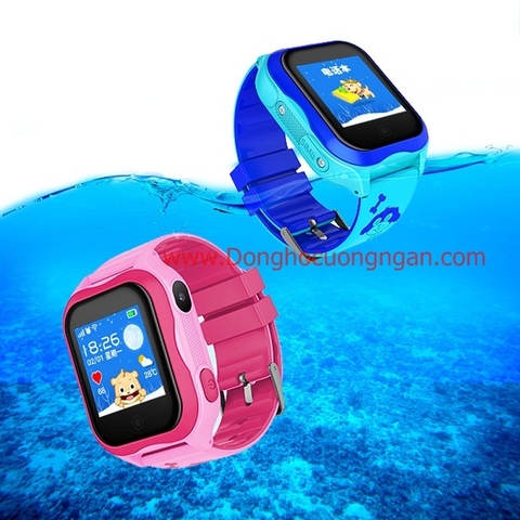 Đồng Hồ Định Vị camera Chống Nước KIDS WATCH J8 (Wifi) Tặng Sim 4G và Cốc Sạc