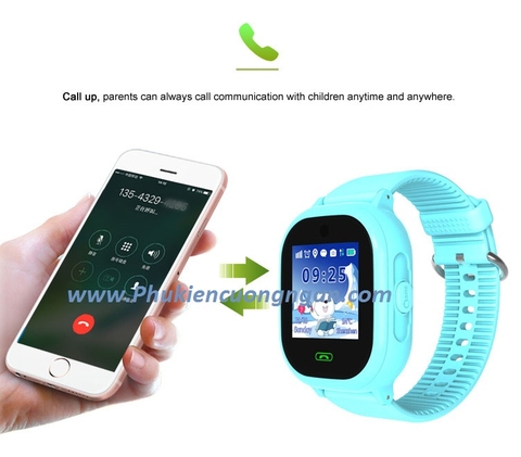 Đồng Hồ Định Vị Chống Nước, Camera , Cảm ứng KIDS Watch J7 Màu Xanh