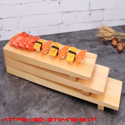 Thớt Gỗ Trang Trí Sushi - Sashimi Nhật Bản Size 40 x 9 cm