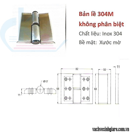 Bàn lề 304V không phân biệt