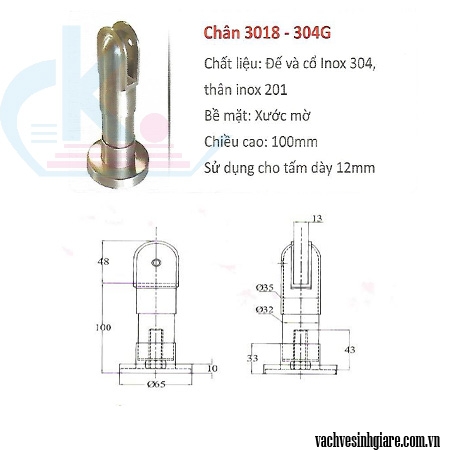 Chân 3018 - 304G