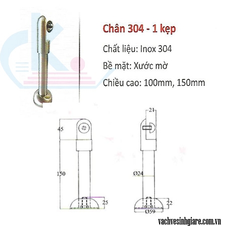 Chân 304 - 1 kẹp