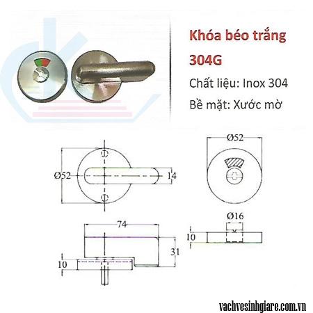 Khóa béo trắng 304G