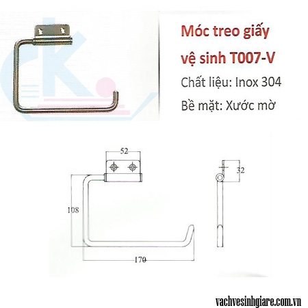 Móc treo giấy vệ sinh T007-V