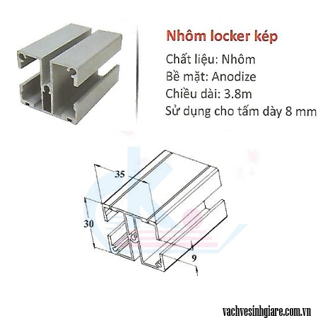 Nhôm locker kép