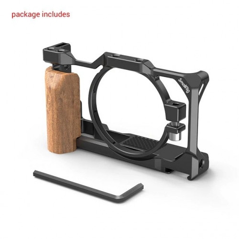 SmallRig 2937 Cage with Wooden Handgrip for Sony ZV1