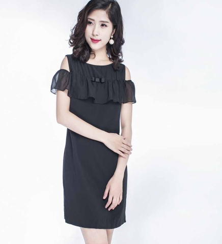 Đầm thiết kế màu đen tinh tế ,quý phái cho cô nàng công sở vào hè
