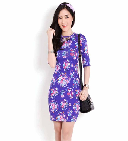 Đầm ôm body công sở họa tiết cho nàng tự tin tỏa sáng