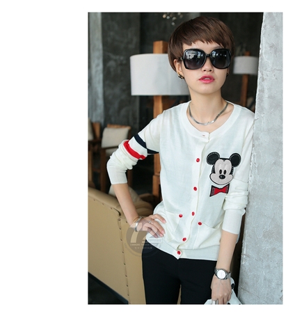 Áo Khoác Nữ Thêu Hình Mickey KG036