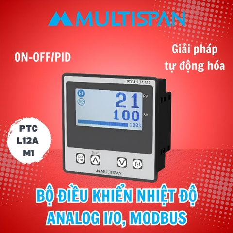 Bộ Điều Khiển Nhiệt Độ Multispan Analog I/O Modbus PTC 4202A M1