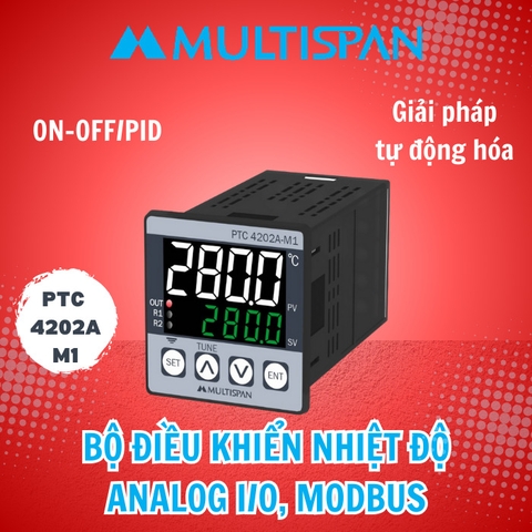 Bộ Điều Khiển Nhiệt Độ Multispan Analog I/O Modbus PTC 4201A
