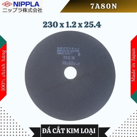 Đĩa cắt kim loại Nippla 7A80N size 230 x 1.2 x 25.4 (mm)