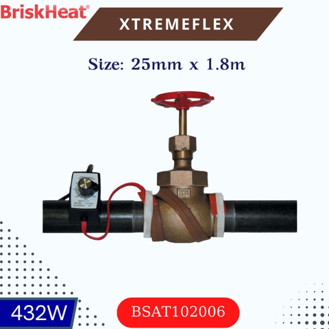 Dây gia nhiệt tích hợp điều khiển phần trăm công suất nhiệt 25mmx1.8m 432W (BSAT)