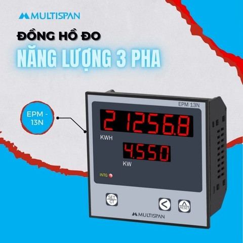 Đồng hồ đo điện 3 pha Multispan EPM-13N