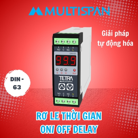 Rơ Le Thời Gian Đơn Multispan Delay On/Off - DIN 63