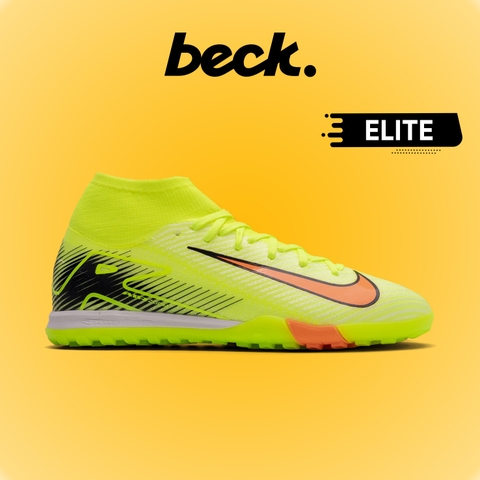 Giày Bóng Đá Nike Mercurial Superfly 10 Elite Xanh Chuối Cam Cổ Cao TF