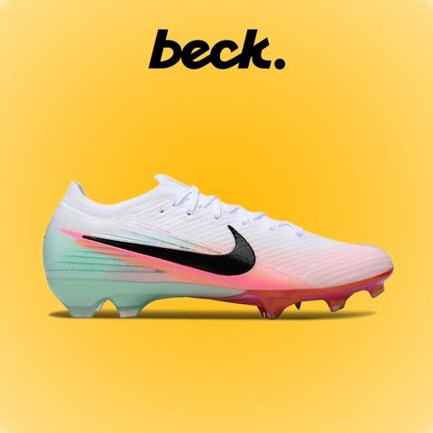Giày Bóng Đá Nike Mercurial Vapor 16 Elite SK Trắng Hồng Gót Xanh Cổ Lửng Đế Bóng HQ FG