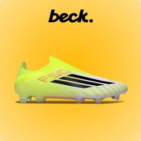 Giày Bóng Đá Adidas F50 Elite Laceles Xanh Chuối Trắng Vạch Đen Không Dây FG