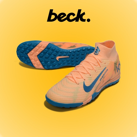 Giày Bóng Đá Nike Mercurial Superfly 10 Elite Mbappe Cam Xanh Biển Cổ Cao TF