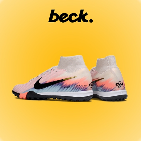 Giày Bóng Đá Trẻ Em Nike Mercurial Superfly 10 Elite United Cam Nhạt Xanh Biển Cổ Cao TF