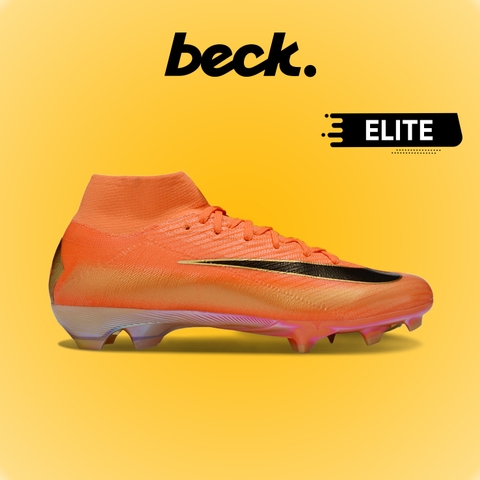 Giày Bóng Đá Nike Mercurial Superfly 10 Elite Cam Vạch Đen Đế Bóng Cổ Cao FG