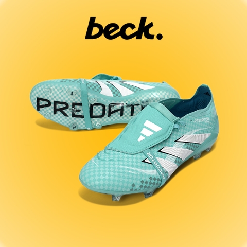 Giày Bóng Đá Adidas Predator 25 Elite Tongue Caro Xanh Ngọc Lưỡi Gà Gập FG