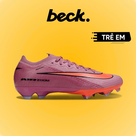 Giày Bóng Đá Trẻ Em Nike Mercurial Vapor 16 Elite Hồng Tím Vạch Cam Cổ Lửng HQ FG