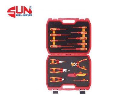 Bộ dụng cụ sửa chữa xe điện LUX-1000V15 - Cách điện 1000V - 15 món ( vít, kiềm, dao cắt )