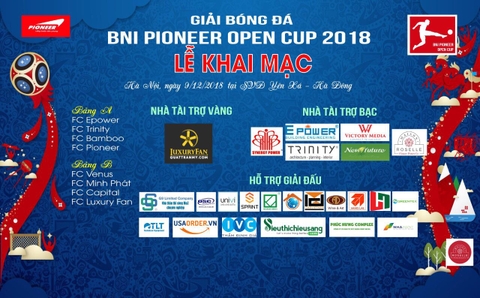 Giải bóng đá BNI PIONEER OPEN CUP 2018