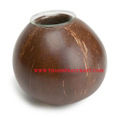 candle in coconut shell