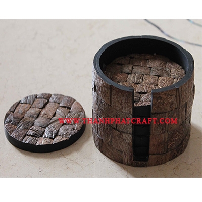 coconut shell  coaster set