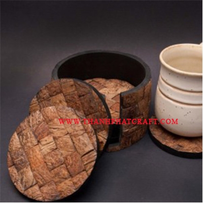 coconut shell  coaster set