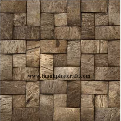 Coconut shell wall covering