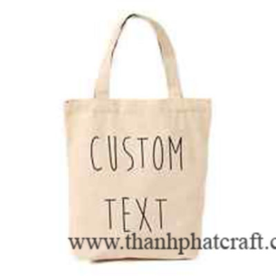 Custom Text Canvas Bag