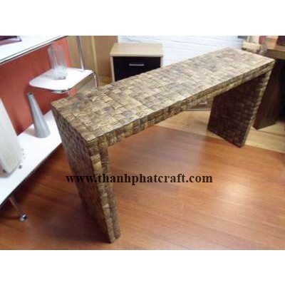 Table with coconut shell