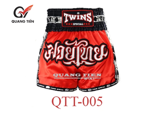 QUẦN MUAY THAI TWINS SKULL – ĐỎ (QTT-005)