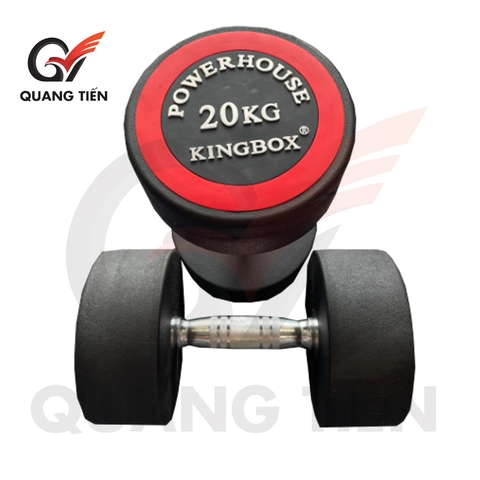 Tạ tay đơn thép bọc cao su 20kg Kingbox