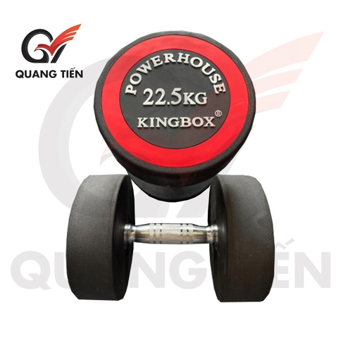 Tạ tay đơn thép bọc cao su 22.5kg Kingbox