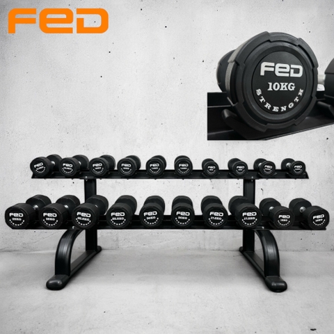 Tạ tay đơn FED – Gang bọc cao su – cân nặng từ 2.5kg đến 25kg ( giá 1 chiếc )