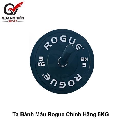 Tạ bánh cao su ROGUE cao cấp lỗ 50 nhập khẩu 5kg (màu đen)