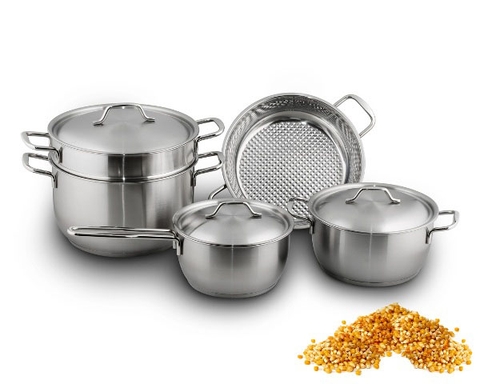 Bộ 5 nồi chảo 3 đáy nắp inox FiveStar 8pcs