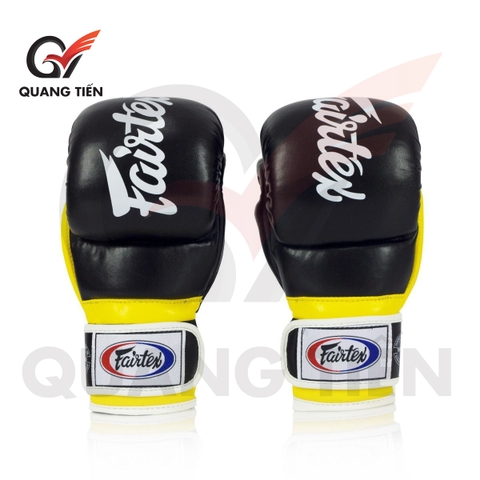 Găng Tay Fairtex FGV18 Super Sparring Grappling MMA Gloves (vàng đen)