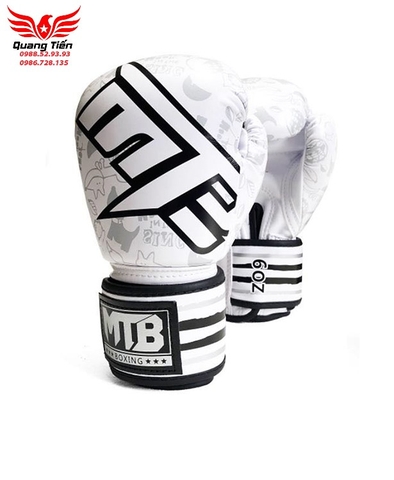 Găng tay boxing mini màu trắng cho trẻ em MTB 6oz 5.0