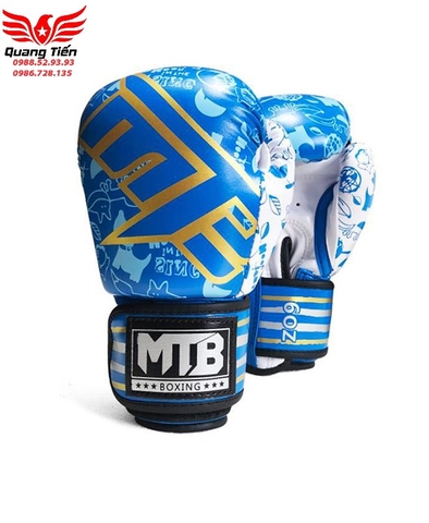 Găng tay boxing mini màu xanh cho trẻ em MTB 6oz 5.0
