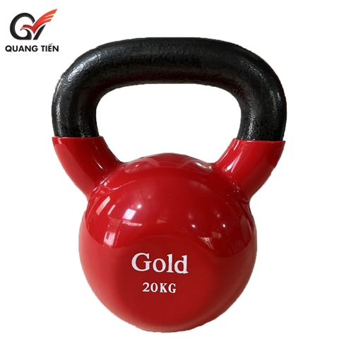 Tạ bình vôi gold 20kg đỏ bọc cao su cao cấp chính hãng