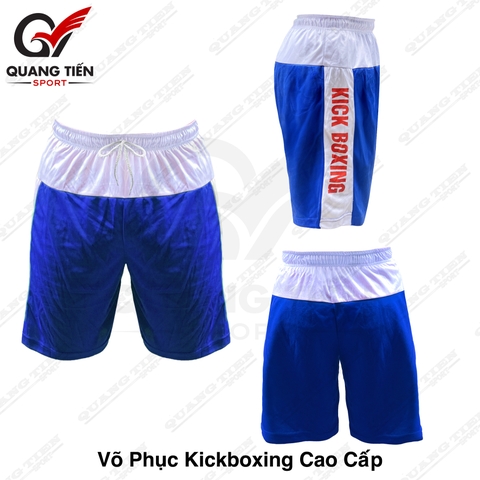 Quần tập KickBoxing cao cấp màu xanh