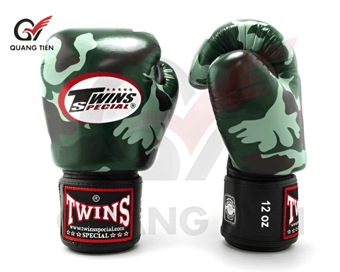 GĂNG TAY BOXING TWINS – camo xanh lá